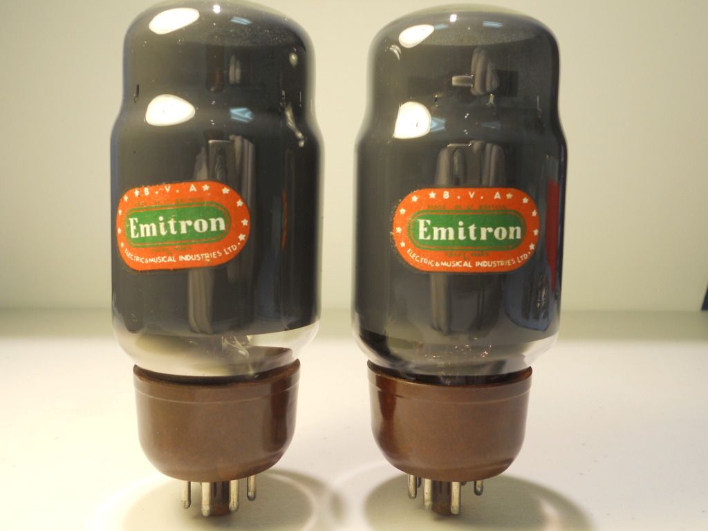 Some pictures Philips ECC81, ECC83 and GEC KT66 square(!)getter. The