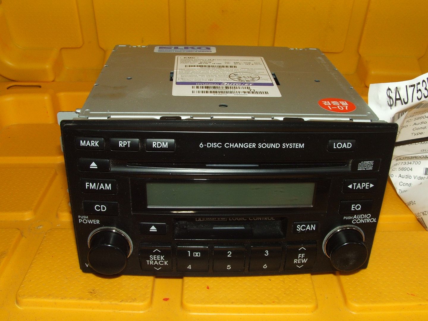 0508 06 07 Kia Sportage Radio CD Player MP3 6 Disc 2005 2006 2007 2008 1830 eBay