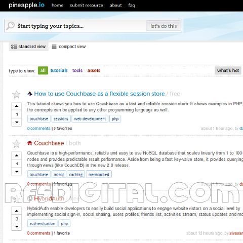 Pineapple.io: Directorio de recursos para webmasters, diseñadores, desarrolladores
