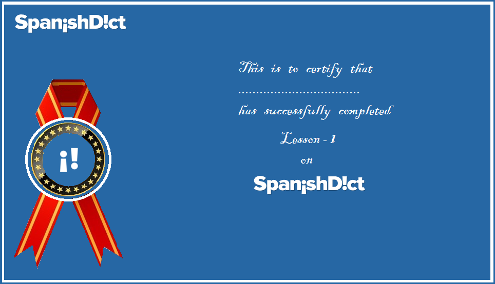 Design For Certificate From Spanishdict | SpanishDictionary.com Answers