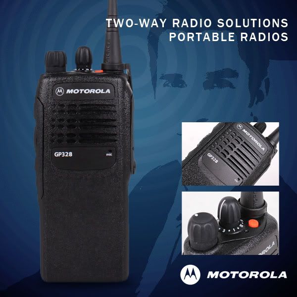 Motorola GP328 16CH UHF Rechargeable Two 2 Way Radio Walkie Talkie