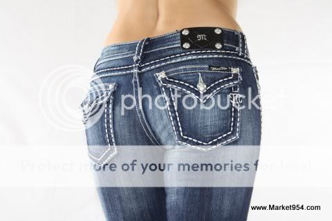 Hot Skinny Miss Me Jeans Dark wash THICK white STITCH Flap Pockets 