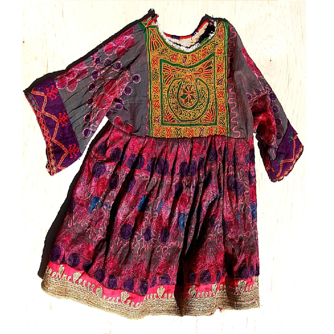 CHILD 24 long Tribal Bellydance Kuchi DRESS 780t4  