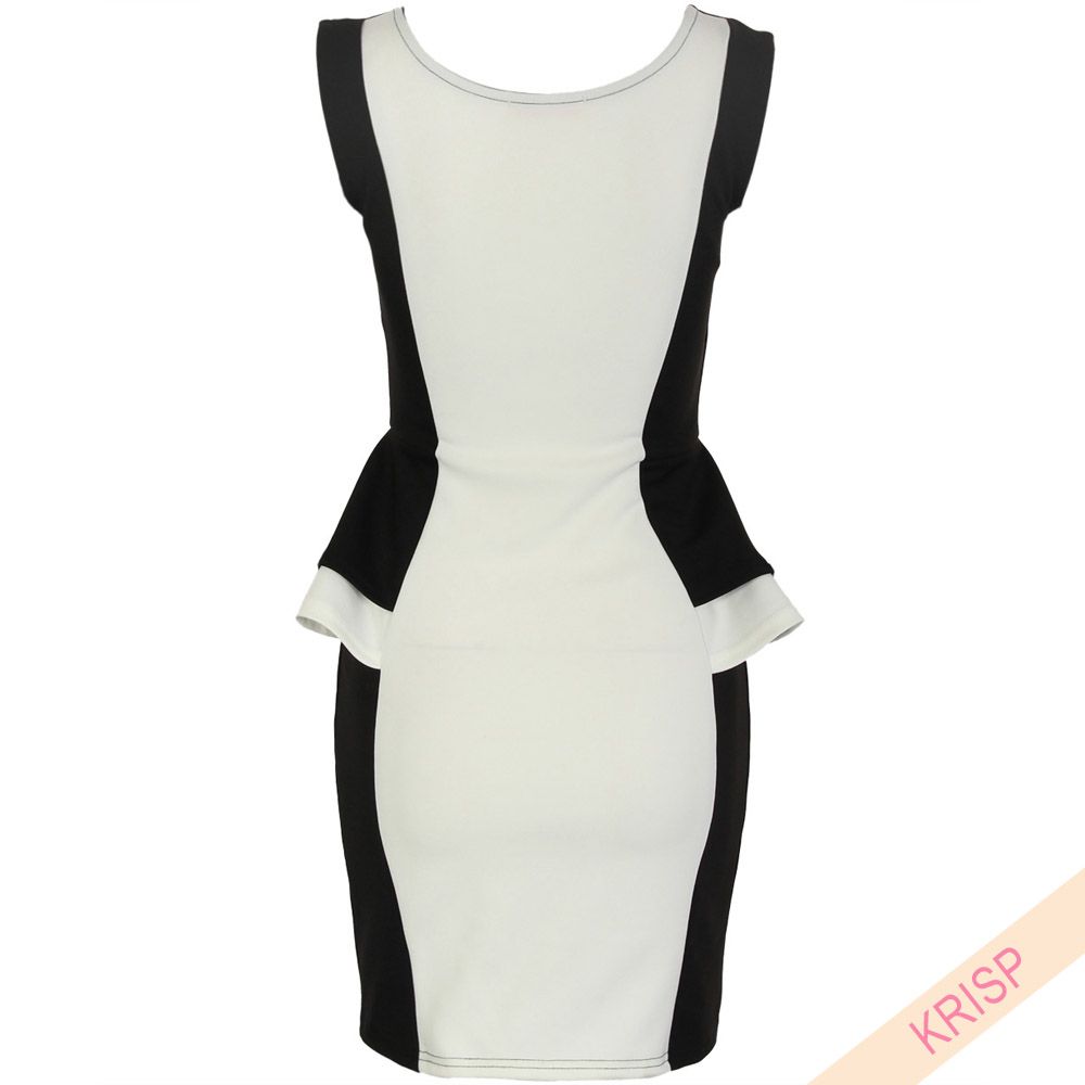  Bodycon Peplum Dress Party Evening Shift Pencil Frill Hourglass