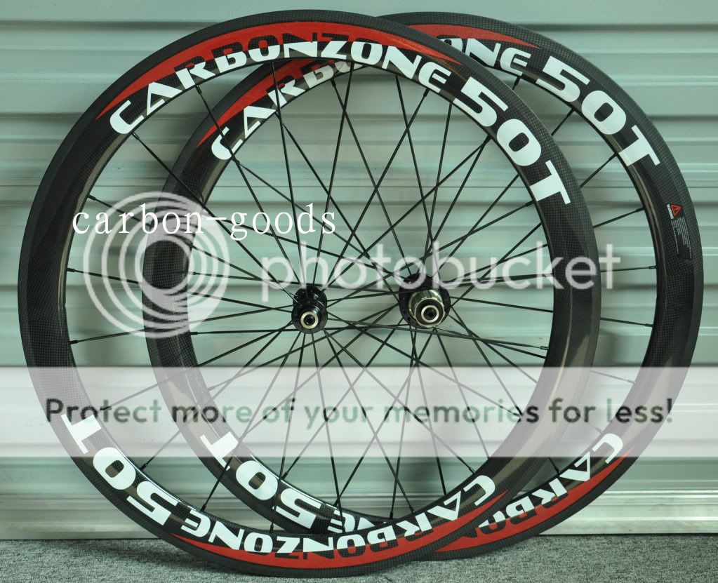 Finish Logo Carbon Fiber Road Bike 50mm Tubular Wheels Wheelset
