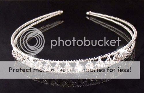 Wedding Bridal crystal veil tiara crown headband Y1040  