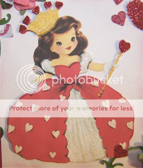 Vintage  Retro Queen of Hearts Easel Card with Box  