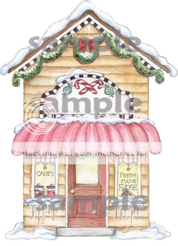 Pre Printed Christmas Candy Store from Collection #2  