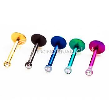 16g Cool TINY Gem Screw Labret Lip Ring Monroe Piercing  